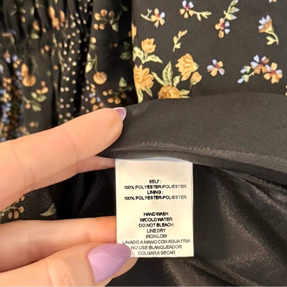 THE POST Anthro Fall Floral Bubble Sleeve Flared Mini Dress- Size Small - Picture 6 of 12